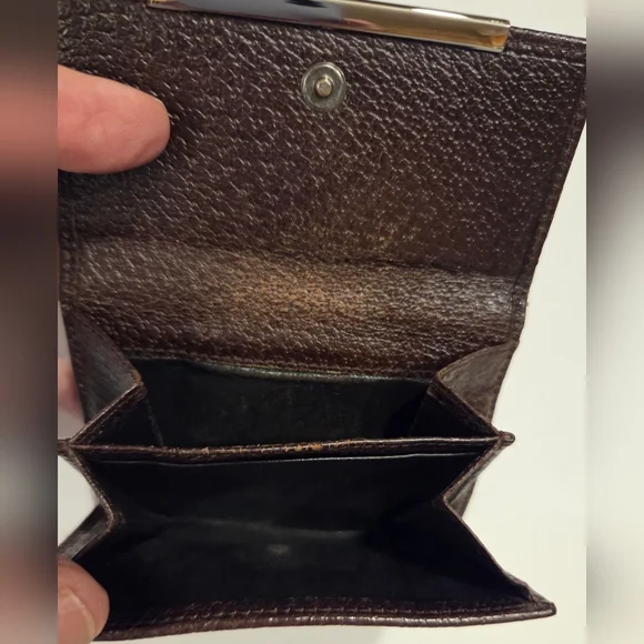 GUCCI GG MONOGRAM  PREOWNED WALLET, DARK BROWN - Picture 12 of 14